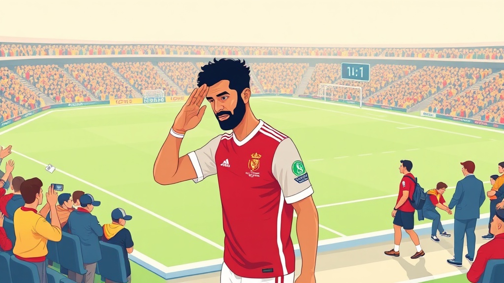 محمد صلاح يظهر حزنه بعد استبداله أمام إيران في كأس العالم 2026