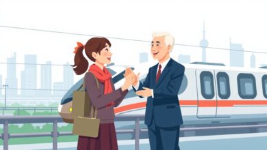 طفلتان تستقبلان وزير النقل بابتسامة خلال جولة تفقدية في مونوريل شرق النيل