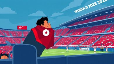 مشجع تونسي ينهار بالبكاء بعد النشيد الوطني قبل مواجهة تونس وهولندا في مونديال 2026