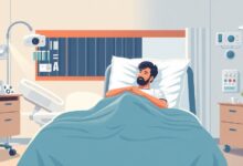 أيمن منصور يجري عملية جراحية في الظهر ويتلقى رعايةطبية داخل المستشفى