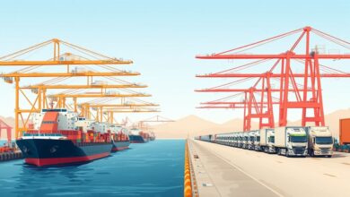 إجمال حركة السفن والبضائع في موانئ البحر الأحمر يشمل 34 ألفطن و466 شاحنة و1104 ركاب