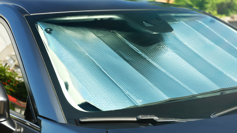 car windshield blocker up