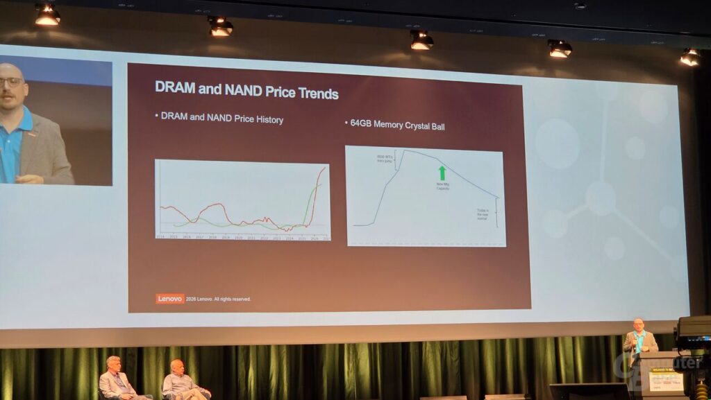 تتوقع Lenovo أن تظل تكاليف DRAM وNAND عند مستويات مرتفعة وتصبح جزءاً من الواقع حتى نحو 2030، مع احتمال استمرار الأسعار أعلى من مستوى أوائل