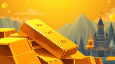 انخفاض سعر الذهب عالمياً يوم الإثنين وتوقعات مؤسسات دولية للفترة المقبلة
