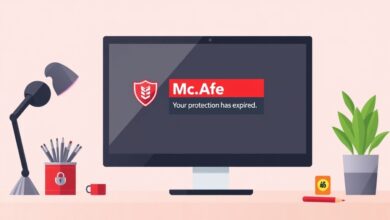يتناول المقال إشعار McAfee المزيف الذي قد يظهر كصفحة أو إشعار أو إعلان يحاول خداعك للنقر أو مشاركة معلومات أو دفع مبالغ. يقدم إرشادات