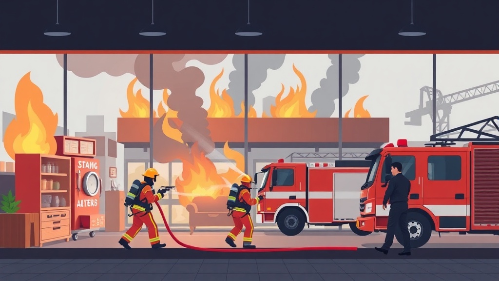السيطرة على حريق داخل محل مفروشات وأجهزة منزلية بالمعصرة