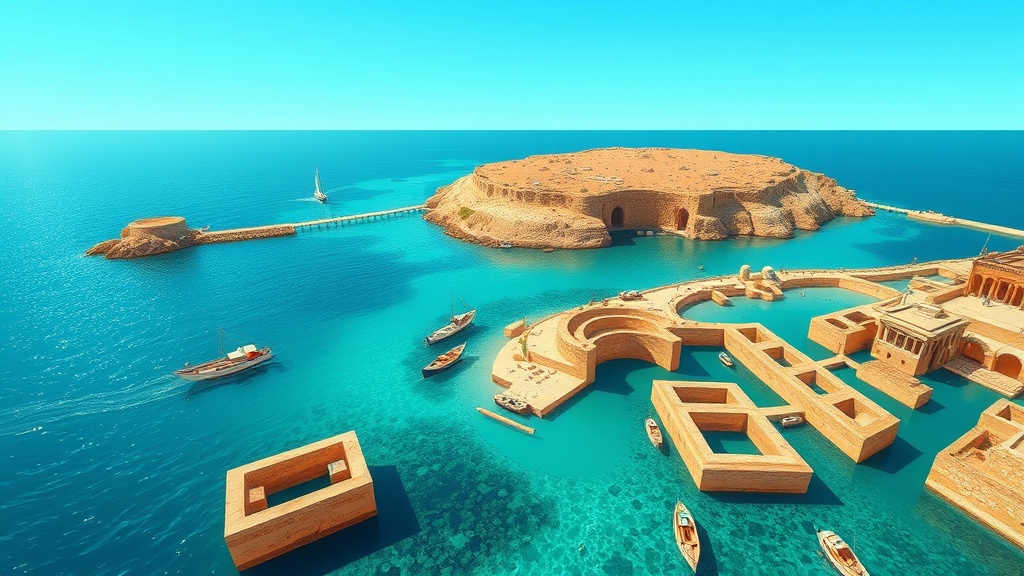 جزيرة ميامى وميناء الكور في الإسكندرية.. مشهد سياحي يبرز تاريخ الجزيرة وآثارها الرومانية الغارقة