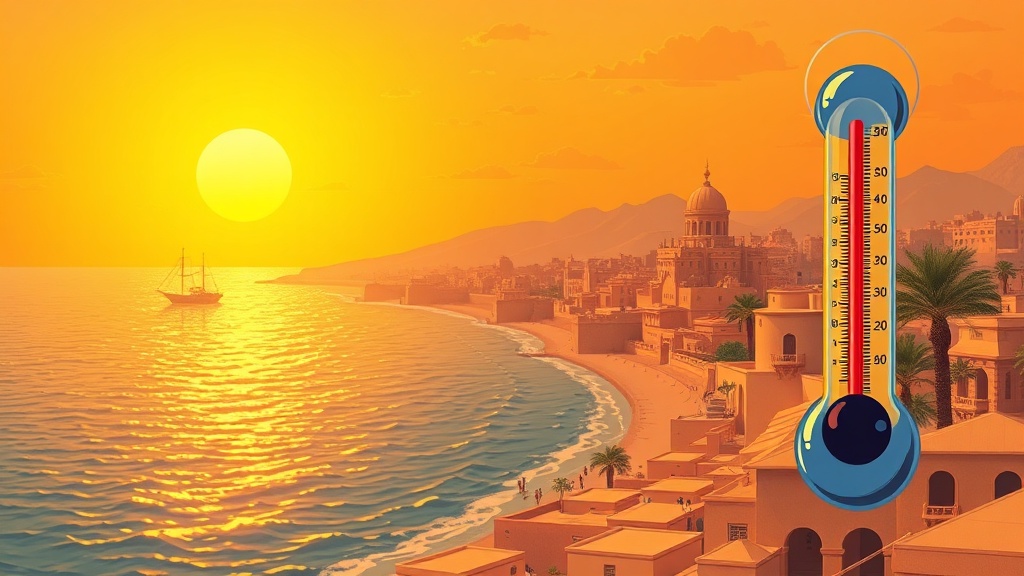 طقس كفر الشيخ اليوم الجمعة 31 يوليو 2026: حرارة شديدة ورطوبة مرتفعة مع رياح ساخنة وأمواج متوسطة بالبحر المتوسط