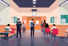توافدطلاب الثانوية العامة إلى لجان الفيزياء والتاريخ بالإسماعيلية وسط إجراءات تنظيمية وأمنية مشددة