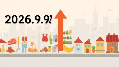 المركزي للإحصاء يعلن انخفاض التضخم الشهري في يونيو 2026 بنسبة 0.9% مع CPI يصل 289.5 نقطة