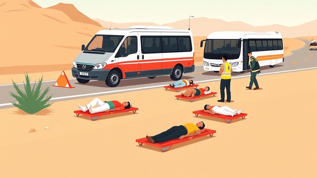 إصابة 10 أشخاص في حادث تصادم على الطريق الصحراوي بمركز وادي النطرون في البحيرة