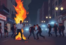 مصطفى يتعرض للحرق في عين شمس خلال خلاف على أجرة عمله وتوقيف والدة وشقيق المتهم