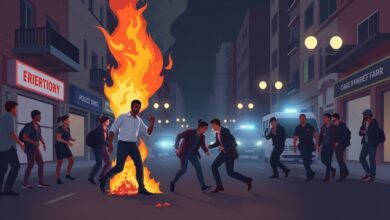 مصطفى يتعرض للحرق في عين شمس خلال خلاف على أجرة عمله وتوقيف والدة وشقيق المتهم