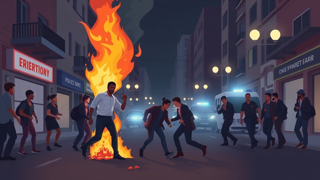 مصطفى يتعرض للحرق في عين شمس خلال خلاف على أجرة عمله وتوقيف والدة وشقيق المتهم