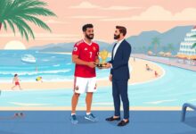 نجيب ساويرس يكرم منتخب مصر في الساحل الشمالي بمشاركة صلاح وأبو ريدة