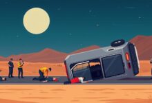 مصرع شخص وإصابة 5 أخرين في انقلاب مركبة بطريق محور الضبعة بمركز وادى النطرون في البحيرة