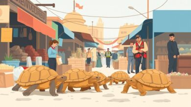 البيئة تضبط 10 حراب وسلاحف برية معروضة للبيع خلال حملة تفتيش في أسواق ديانا بالقاهرة