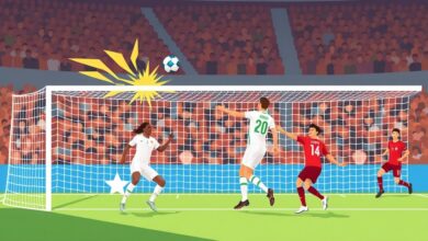 المنتخب الاسترالى يهدد الفراعنة بكرة فى العارضة بالدقيقة 5