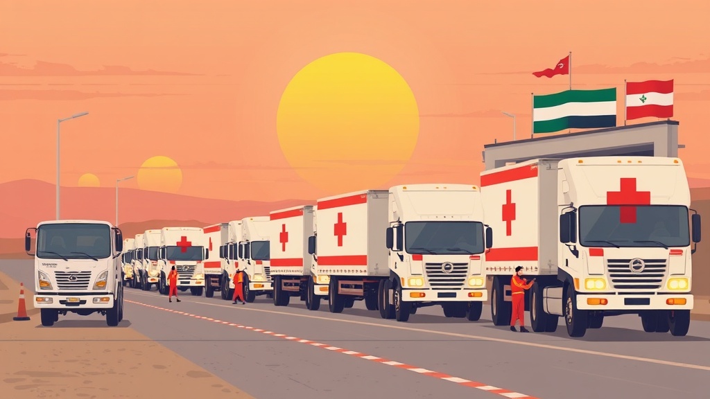 مصر ترسل الدفعة 245 من شاحنات المساعدات إلى قطاع غزة