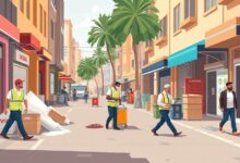 إزالة الإشغالات والمخلفات المحيطة بسوق التبة النموذجي في شرق مدينة نصر