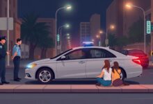 الشرطة تقبض على سيدة بلا رخصة تقود وتسبب صدمطالبتين بالعجوزة