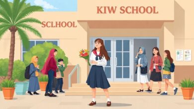 شقيقة تفاجئ أختها ببوكيه فلوس قيمته 5 آلاف جنيه أمام مدرسة جمال عبد الناصر الثانوية بنات في الجيزة
