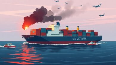 أول تسجيل يظهر قصفاً روسياً لسفينة MV VICTRESS ومقتلطباخ مصري قرب سواحل أوكرانيا
