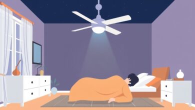 استخدام المروحة أثناء النوم: نصائح صحية لتجنب الأعراض المحتملة والحفاظ على النوم المريح