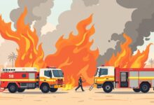 الكويت: السيطرة على حريقين وإصابة عدد من رجال الإطفاء جراء الاعتداء الإيراني