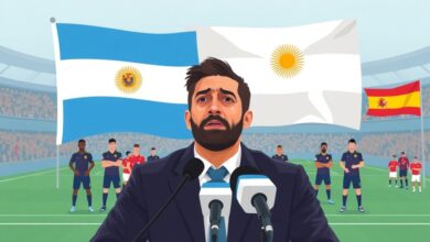 «الألم في أعماق روحي».. مدرب الأرجنتين يرفض استكمال المؤتمر وينهار باكيًا