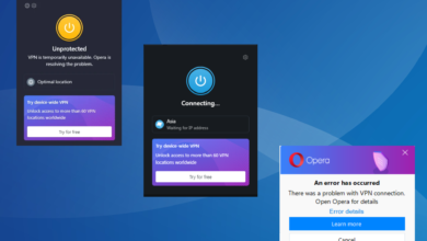 إصلاح مشكلة عدم اتصال Opera VPN في متصفح Opera