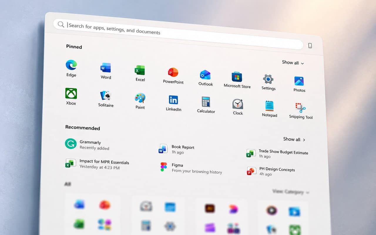 بدأت مايكروسوفت فيطرح قائمة ابدأ المعاد تصميمها لـ Windows 11 للمؤسسات، مع نشر سياسات وتوجيهات إدارية تغطي Group Policy وMDM وتتيح لإدارات