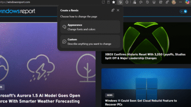 Edge يختبر Web Remix باستخدام Copilot لتخصيص صفحات الويب