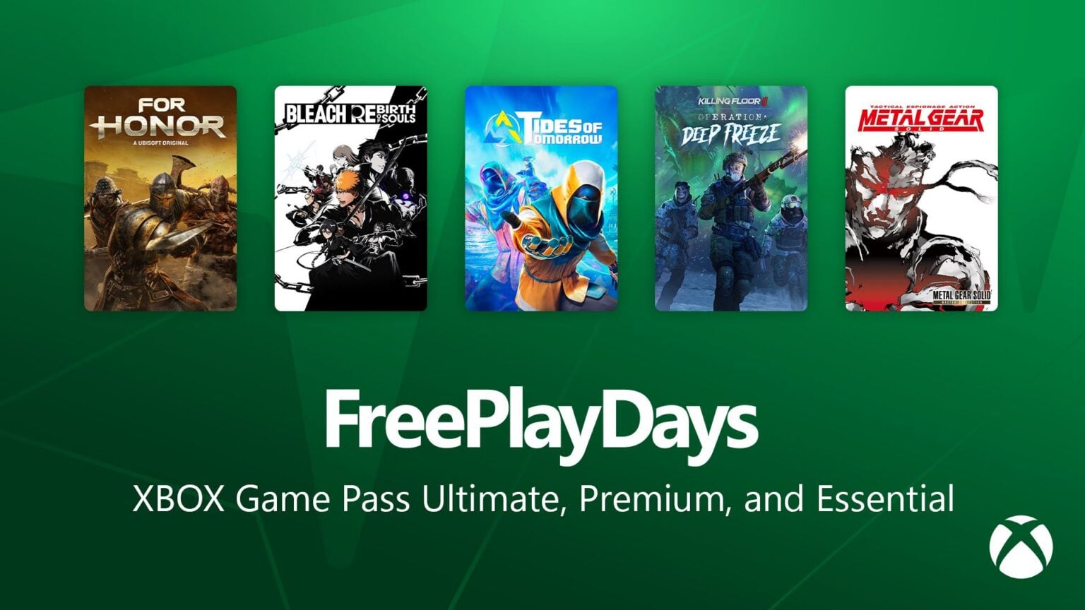 عروض Xbox Free Play Days لهذا نهاية الأسبوع: For Honor وBleach Rebirth of Souls وMetal Gear Solid Master Collection وTides of Tomorrow وKILL