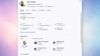 مايكروسوفت توقف مؤقتاً إزالة بطاقة الأشخاص الموسّعة في Outlook Classic بعد ردود فعل المستخدمين