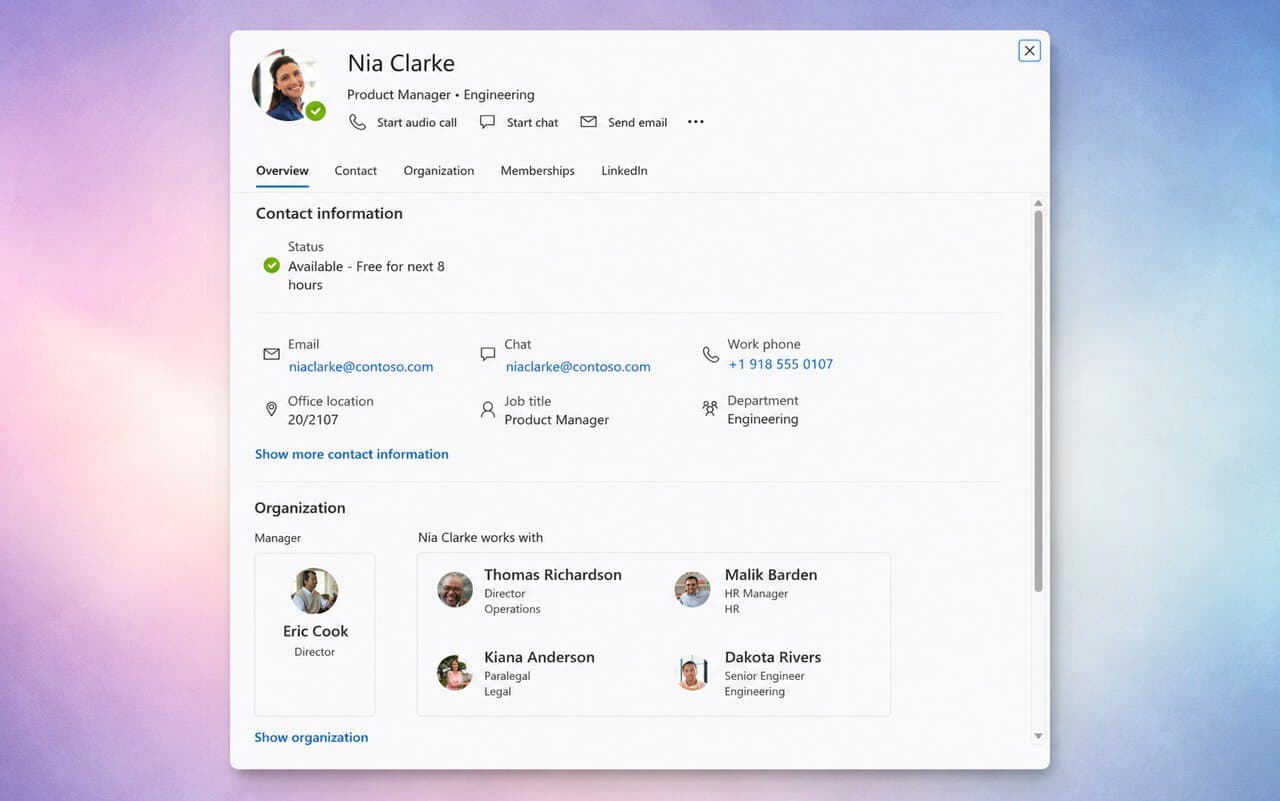 مايكروسوفت توقف مؤقتاً إزالة بطاقة الأشخاص الموسّعة في Outlook Classic بعد ردود فعل المستخدمين