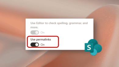 SharePoint Online يتيح خياراً جديداً للتحكم في ظهور الروابط الثابتة بجانب عناوين الصفحات