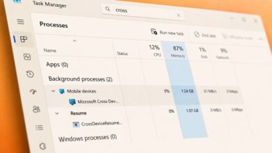 خلل في Windows 11 يسبب تسرب ذاكرة في Phone Link وتزايد استهلاك Cross Device Service لعشرات الجيجابايت من RAM