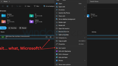 مايكروسوفت تعيّـد خيار "Ask Copilot About This File" إلى مستكشف الملفات وتصفه بأنه عديم الفائدة تماماً