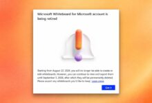 Microsoft Whiteboard يتوقف عن العمل لحسابات مايكروسوفت الشخصية في 22 أغسطس 2026