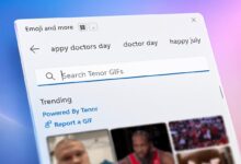 تعطل عرض GIF داخل لوحة الإيموجي في Windows 11 بسبب اعتمادطرف ثالث انتهى، ثم تم الاستغناء عن Tenor لصالح GIPHY عبر تحديث KB5095093. تعرف