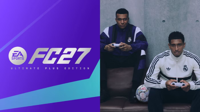 الإعلان عن غلاف EA Sports FC 27 يضم كيليان مبابي وجود بيلينغهام مع موعد الإطلاق العالمي وتفاصيل الإصدار Ultimate Plus والمنصات المدعومة.