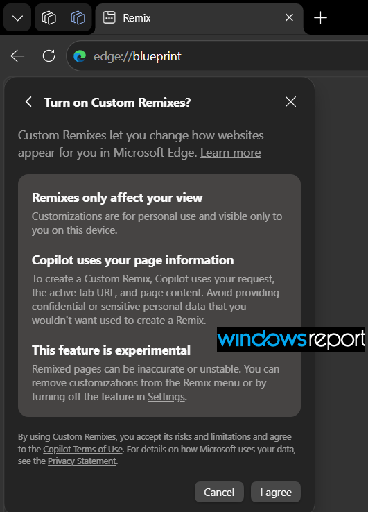 Edge يختبر Web Remix باستخدام Copilot لتخصيص صفحات الويب