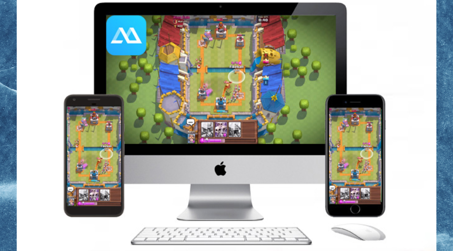apowermirror product example of mirroring windows on tv