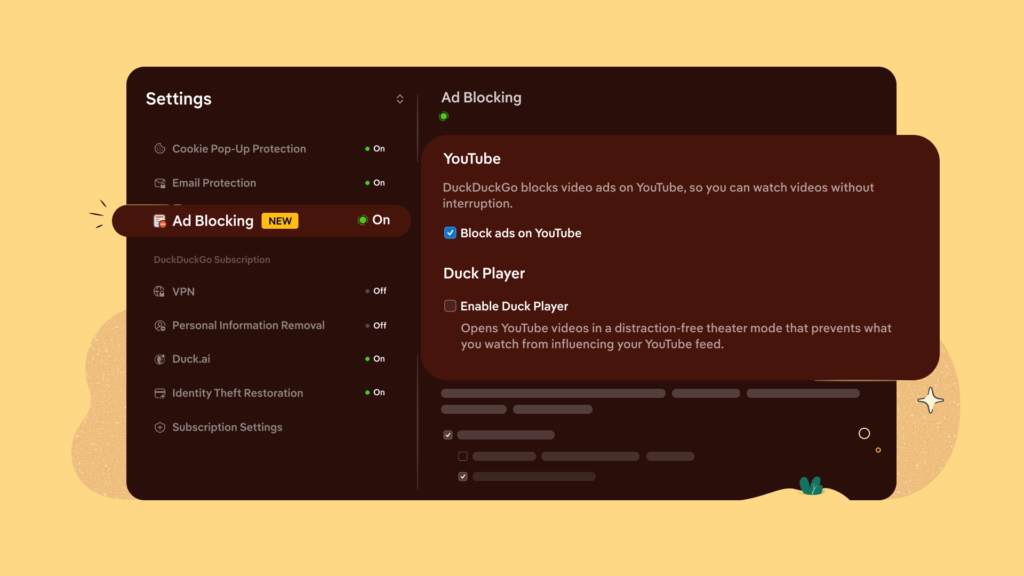 يتيح التحديث الجديد لمستخدمي متصفح DuckDuckGo حظر غالبية إعلانات يوتيوب أثناء المشاهدة داخل المتصفح، دون الحاجة إلى إضافات خارجية، مع
