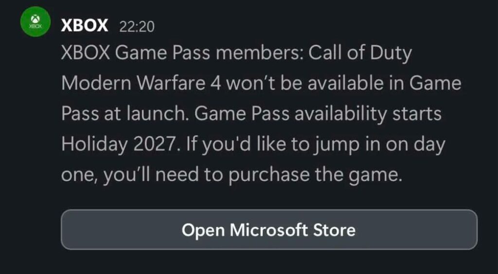 Call of Duty: Modern Warfare 4 لن يتاح يوم الإطلاق عبر خدمة الاشتراك