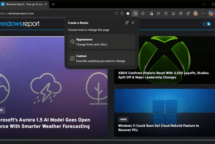 Edge يختبر Web Remix باستخدام Copilot لتخصيص صفحات الويب