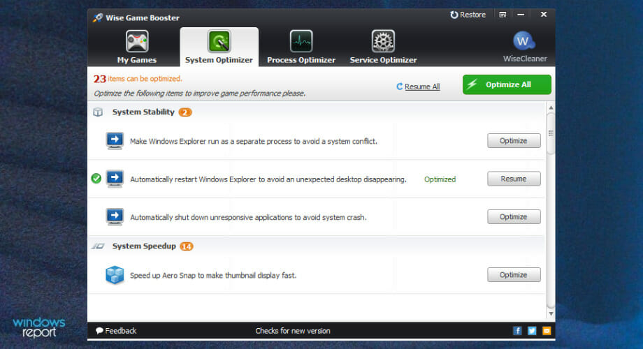 game booster software for Windows