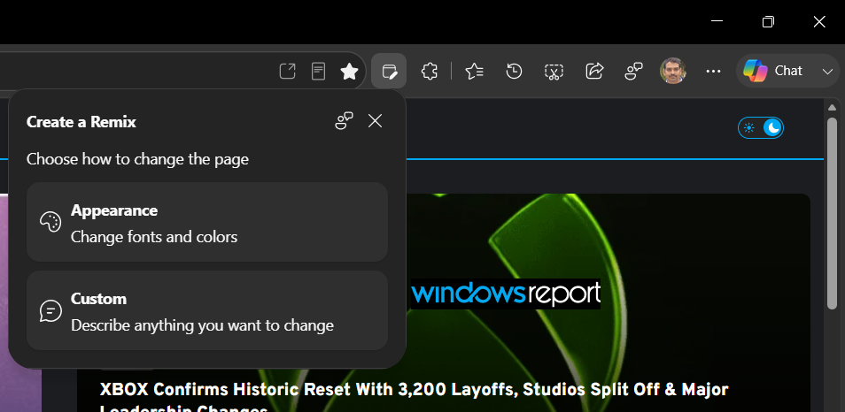 Edge يختبر Web Remix باستخدام Copilot لتخصيص صفحات الويب