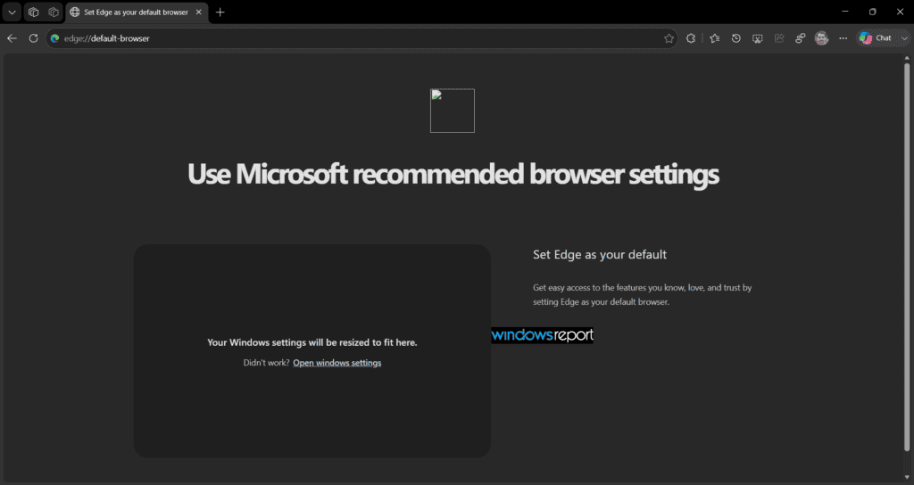 مايكروسوفت إيدج تختبر صفحة edge://default-browser لإرشاد المستخدمين إلى تعيين Edge كالمتصفح الافتراضي في Windows